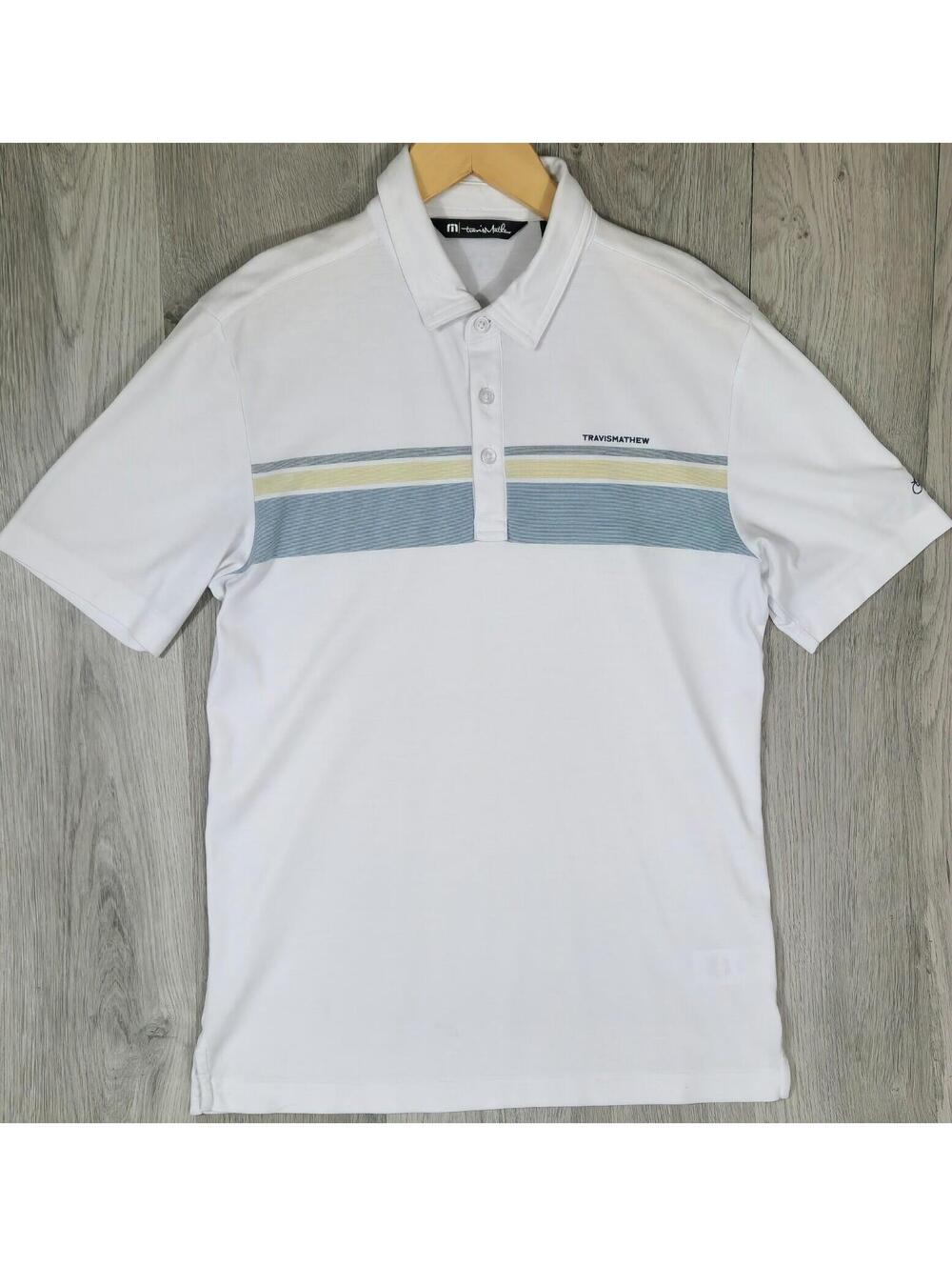 TRAVIS MATHEW Polo Shirt Mens Small Gray Golf Performance #7